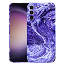 For Samsung Galaxy S23 5G Marble Pattern Phone Case(Purple White)