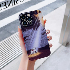 For iPhone 8 Plus / 7 Plus Precise Hole Oil Painting Pattern PC Phone Case(Shine)