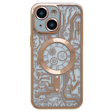 For iPhone 13 Electroplated Circuit Board Pattern MagSafe Phone Case(Gold) For iPhone 13 Electroplated Circuit Board Pattern MagSafe Phone Case(Gold)