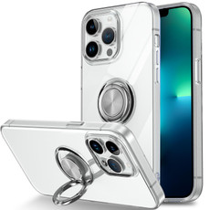 For iPhone 13 Pro Max Ring Holder TPU Phone Case(Transparent)