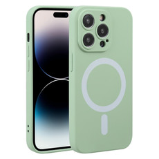 For iPhone 15 Pro Liquid Silicone Magsafe Phone Case(Green)