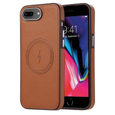 For iPhone 8 Plus / 7 Plus Side Leather Magsafe Phone Case(Brown)