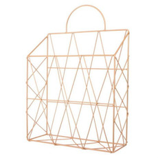 Nordic Style Magazine Holder File Book Rack Desktop Hanging Shelf(Gold)