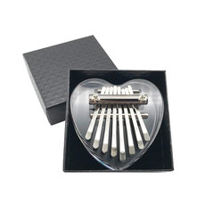 Mini 8 Tone Thumb Piano Kalimba Musical Instruments, Gift Box(Acrylic Heart)
