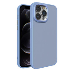 For iPhone 12 Pro Max All-inclusive TPU Edge Acrylic Back Phone Case(Sierra Blue)