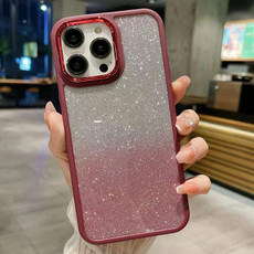 For iPhone 13 Pro Max Gradient Glitter Electroplating Acrylic Phone Case(Wine Red) For iPhone 13 Pro Max Gradient Glitter Electroplating Acrylic Phone Case(Wine Red)