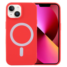 For iPhone 13 MagSafe Liquid Silicone Phone Case(Red)