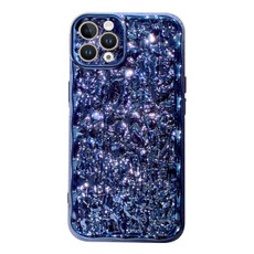 For iPhone 13 Pro Max Electroplated 3D Stone Texture TPU Phone Case(Blue) For iPhone 13 Pro Max Electroplated 3D Stone Texture TPU Phone Case(Blue)
