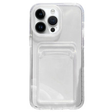 For iPhone 13 Pro Max 360 Clear PC Hybrid  TPU Phone Case with Card Slot(Transparent) For iPhone 13 Pro Max 360 Clear PC Hybrid  TPU Phone Case with Card Slot(Transparent)