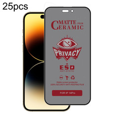 For iPhone 14 Pro 25pcs Full Coverage Privacy Ceramic Film