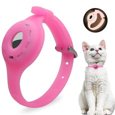 Pet Luminous Collar Locator Cover for Airtag, Specification: S(Luminous Pink)