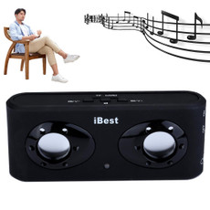 iBest Portable Stereo Rechargeable Speaker(Black)