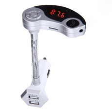 GT86 Dual USB Charger Car Bluetooth FM Transmitter Kit, Support LCD Display / TF Card Music Play / Hands-free(Silver) GT86 Dual USB Charger Car Bluetooth FM Transmitter Kit, Support LCD Display / TF Card Music Play / Hands-free(Silver)