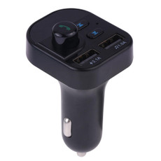 805E Dual USB Charging Bluetooth FM Transmitter MP3 Music Player Car Kit, Support Hands-Free Call  & Read TF Card / U Disk Music(Black)