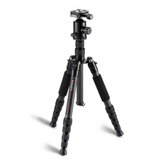 TRIOPO T259G+Q2 Adjustable Portable Carbon Fiber Tripod with Q-2 Ball Head for SLR Camera