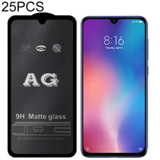 25 PCS AG Matte Frosted Full Cover Tempered Glass For Xiaomi Mi CC9