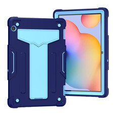 For Huawei MediaPad T5 T-shaped Bracket Contrast Color Shockproof PC + Silicone Protective Case(Navy+Blue) For Huawei MediaPad T5 T-shaped Bracket Contrast Color Shockproof PC + Silicone Protective Case(Navy+Blue)