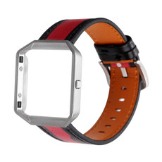 For Fitbit Blaze Men Customized Watch Band Watch Band(Black Red)