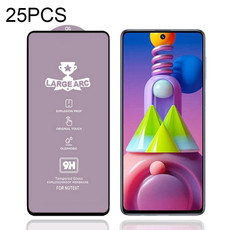 For Samsung Galaxy M51 25 PCS 9H HD Large Arc High Alumina Full Screen Tempered Glass Film