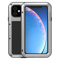 For iPhone 11 Pro Max LOVE MEI Metal Shockproof Waterproof Dustproof Protective Case(Silver)