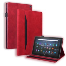 For Amazon Fire HD 10  / 10 Plus 2021 Business Shockproof Horizontal Flip Leather Case with Holder & Card Slots & Photo Frame & Pen Slot & Sleep / Wake-up Function(Red)