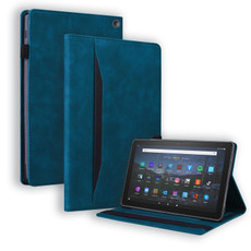 For Amazon Fire HD 10  / 10 Plus 2021 Business Shockproof Horizontal Flip Leather Case with Holder & Card Slots & Photo Frame & Pen Slot & Sleep / Wake-up Function(Blue)