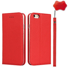 Litchi Genuine Leather Phone Case For iPhone 6 Plus & 6s Plus(Red)