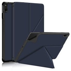 For Huawei MatePad 11 2021 Multi-folding Horizontal Flip PU Leather Shockproof Case with Holder & Sleep / Wake-up Function(Dark Blue) For Huawei MatePad 11 2021 Multi-folding Horizontal Flip PU Leather Shockproof Case with Holder & Sleep / Wake-up Function(Dark Blue)
