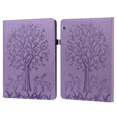 For Huawei MediaPad T5 Tree & Deer Pattern Pressed Printing Horizontal Flip PU Leather Case with Holder & Card Slots(Purple) For Huawei MediaPad T5 Tree & Deer Pattern Pressed Printing Horizontal Flip PU Leather Case with Holder & Card Slots(Purple)