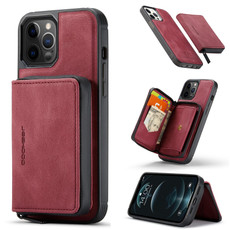 For iPhone 13 mini JEEHOOD Magnetic Zipper Horizontal Flip Leather Case with Holder & Card Slot & Wallet (Red)