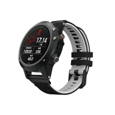 For Garmin Fenix 6 Two-color Silicone Strap Watch Band(Black Grey)