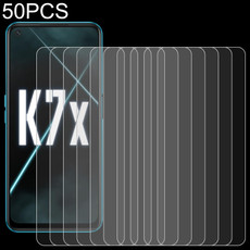 50 PCS 0.26mm 9H 2.5D Tempered Glass Film For OPPO K7x