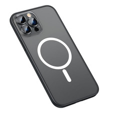 For iPhone 12 Pro Max MagSafe Matte Phone Case(Black)