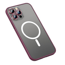 For iPhone 12 Pro Max MagSafe Matte Phone Case(Red)