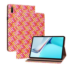 For Huawei MatePad 11 2021 Color Weave Leather Tablet Case with Holder(Rose Red) For Huawei MatePad 11 2021 Color Weave Leather Tablet Case with Holder(Rose Red)