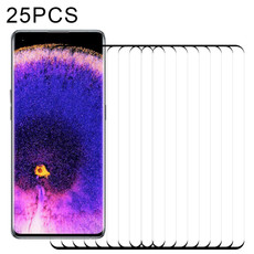 25 PCS 3D Curved Edge Full Screen Tempered Glass Film For OPPO Find X5(Black)