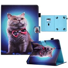 For 10 inch Tablet Sewing Pen Slot Leather Tablet Case(Bow Tie Cat) For 10 inch Tablet Sewing Pen Slot Leather Tablet Case(Bow Tie Cat)