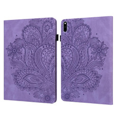 For Huawei MatePad 10.4 Peacock Embossed Pattern TPU + PU Leather Tablet Case(Purple) For Huawei MatePad 10.4 Peacock Embossed Pattern TPU + PU Leather Tablet Case(Purple)