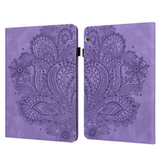 For Huawei MediaPad T5 10 Peacock Embossed Pattern TPU + PU Leather Tablet Case(Purple) For Huawei MediaPad T5 10 Peacock Embossed Pattern TPU + PU Leather Tablet Case(Purple)