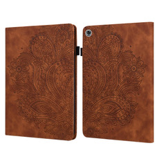 For Huawei MediaPad M5 Lite 10 Peacock Embossed Pattern TPU + PU Leather Tablet Case(Brown) For Huawei MediaPad M5 Lite 10 Peacock Embossed Pattern TPU + PU Leather Tablet Case(Brown)