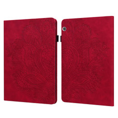 For Huawei MediaPad T5 10 Peacock Embossed Pattern TPU + PU Leather Tablet Case(Red) For Huawei MediaPad T5 10 Peacock Embossed Pattern TPU + PU Leather Tablet Case(Red)