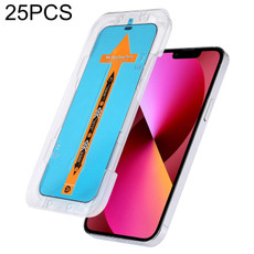 For iPhone 13 / 13 Pro 25pcs Fast Attach Dust-proof Anti-static Tempered Glass Film