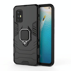 For Vivo V17 (India) Shockproof PC + TPU Protective Case with Magnetic Ring Holder(Black)