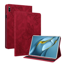 For Huawei MatePad Pro 10.8 2021 Butterfly Flower Embossed Leather Tablet Case(Red) For Huawei MatePad Pro 10.8 2021 Butterfly Flower Embossed Leather Tablet Case(Red)