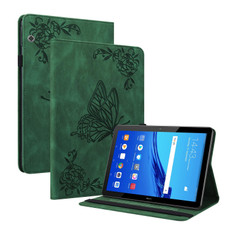 For Huawei MediaPad T5 Butterfly Flower Embossed Leather Tablet Case(Green) For Huawei MediaPad T5 Butterfly Flower Embossed Leather Tablet Case(Green)