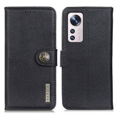 For Xiaomi 12 Lite KHAZNEH Cowhide Texture Leather Phone Case(Black)