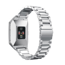 For FITBIT Ionic Stainless Steel Watch Band(Silver)