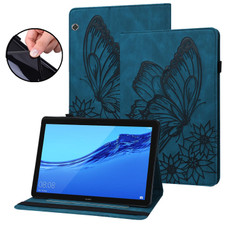 For Huawei MediaPad T3 10 Big Butterfly Embossed Leather Tablet Case(Blue) For Huawei MediaPad T3 10 Big Butterfly Embossed Leather Tablet Case(Blue)