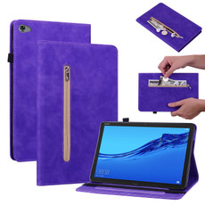 For Huawei MediaPad M5 Lite 10.1 Skin Feel Solid Color Zipper Leather Tablet Case(Purple) For Huawei MediaPad M5 Lite 10.1 Skin Feel Solid Color Zipper Leather Tablet Case(Purple)