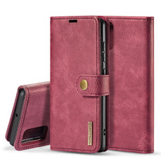 For Galaxy A51 DG.MING Crazy Horse Texture Flip Detachable Magnetic Leather Case with Holder & Card Slots & Wallet(Red)